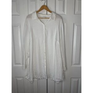 J.JILL  Love Linen 100% Linen Tunic Oversized Cottagecore Womens 3X Cottage Core